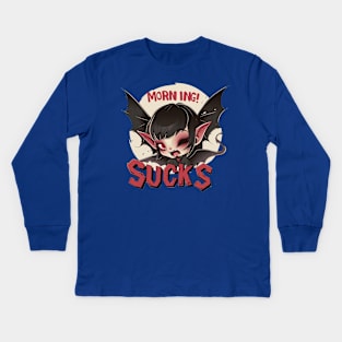 morning sucks Kids Long Sleeve T-Shirt